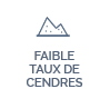 Faible taux de cendres