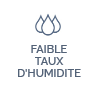 Faible taux d'humidite
