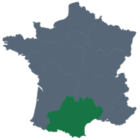 Carte de France - Localisation de la région Occitanie