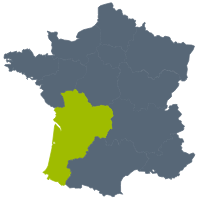 Carte de France - Localisation de la région Nouvelle-Aquitaine