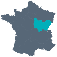 Carte de France - Localisation de la région Bourgogne-Franche-Comté