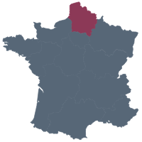 Carte de France - Localisation de la région Hauts-de-France