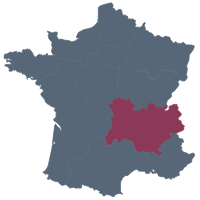 Carte de France - Localisation de la région Auvergne-Rhône-Alpes