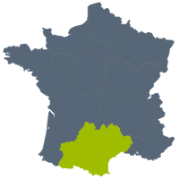 Carte de France - Localisation de la région Occitanie
