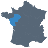 Carte de France - Localisation de la région Pays de la Loire