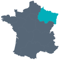Carte de France - Localisation de la région Grand Est