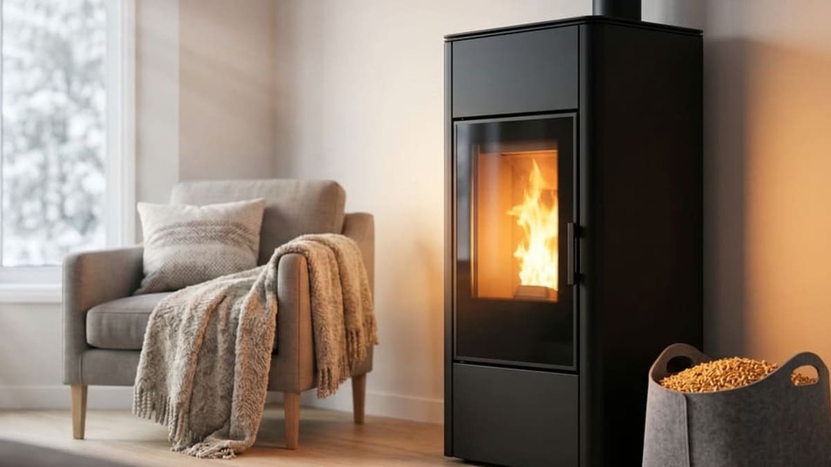 Installation d'un poêle à granulés