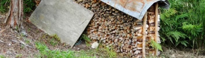 stockage de bois pour se chauffer