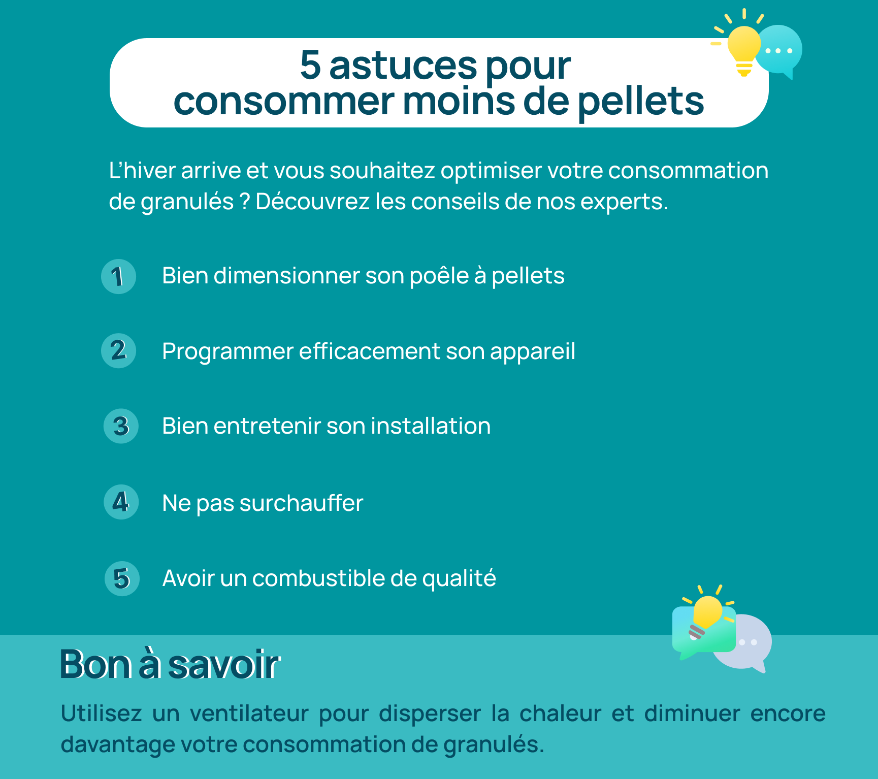 Consommer moins de pellets de bois