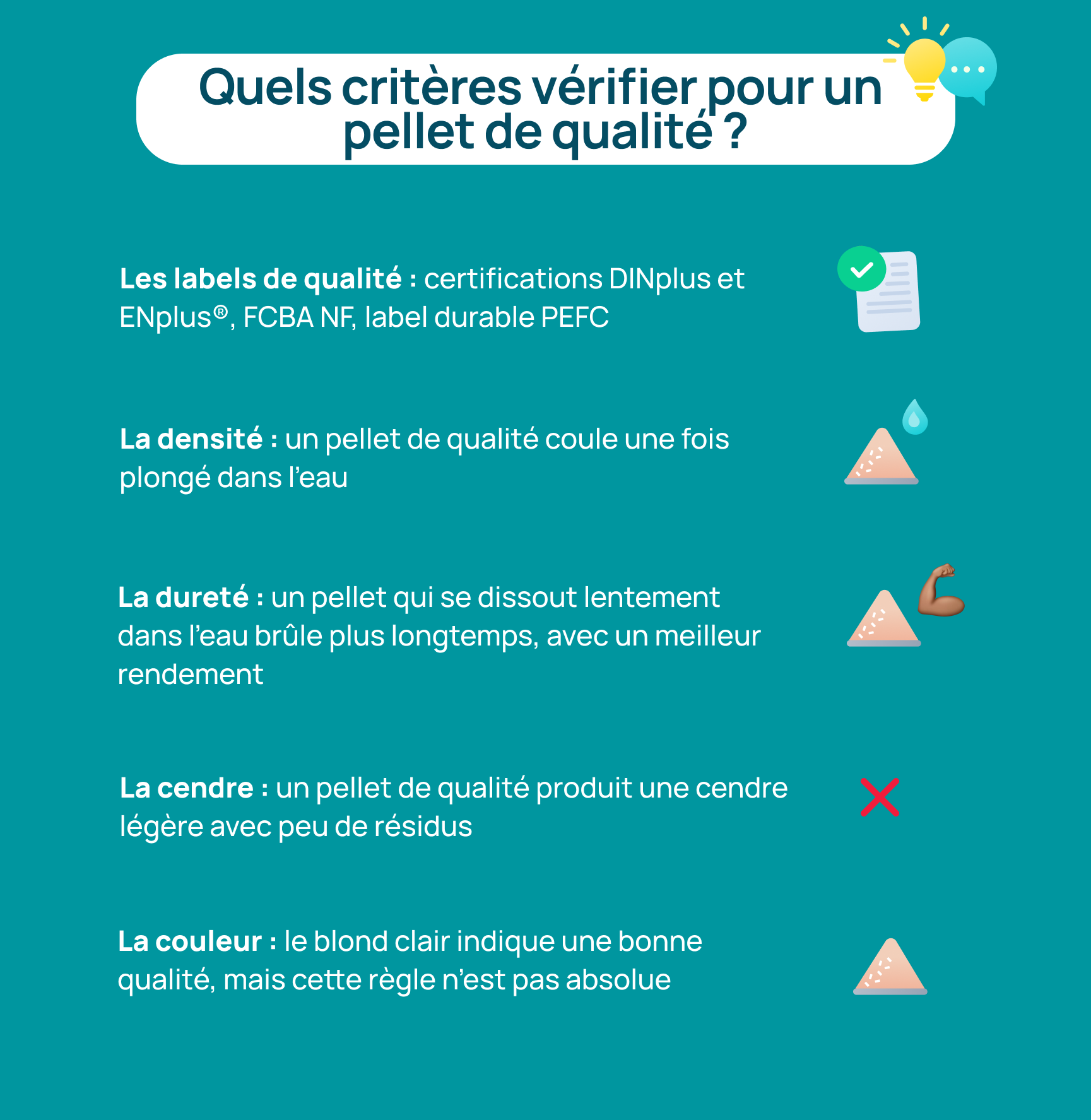 qualité des pellets